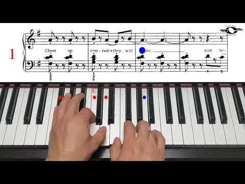 Tramp, Tramp, Tramp, Moderate version, John Thompson`s easiest piano course, Part 3