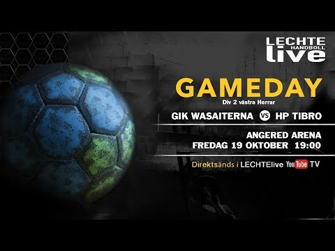 LIVE! Herr div2 Västra GIK Wasaiterna U - HP Tibro