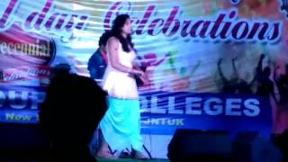 Geetha madhuri performed on pakka local song in sivani group od colleges in annual day celebrations