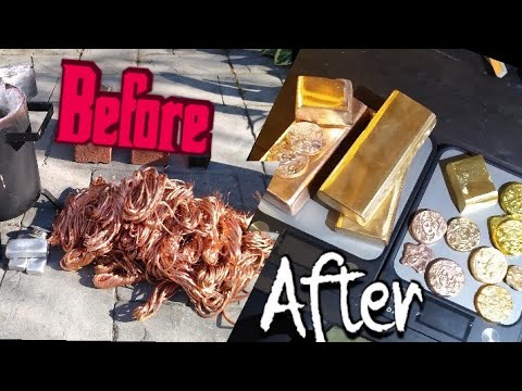 🔥🔥 How to make Nordic Gold Bullion and coins, Nordic Gold Percentage test, Melting Scrap Copper