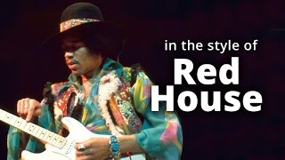 Jimi Hendrix 'Red House' style B Slow Blues Guitar solo Backing Track (Jamtrack in B major)