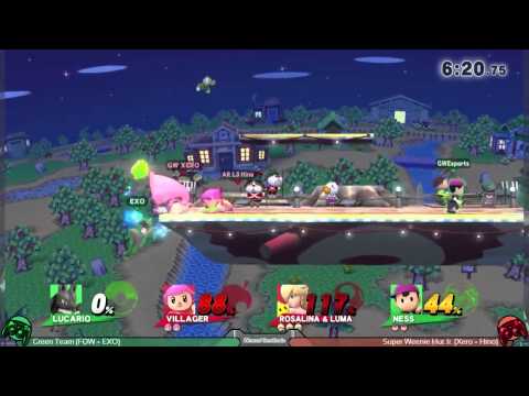 Smash WiiU - TBZsu15e1 - Doubles - WF - dansdaman + Vash (Red) vs FOW + EXO (Green)