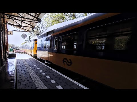 6 cars of ICMm storm through Ermelo under the classic canopy - Fly-by -