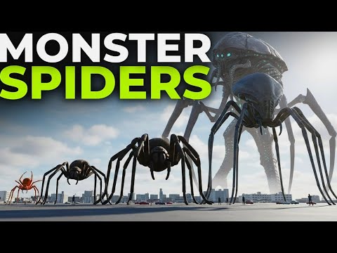Monster Spider Size Comparison 3D (2026)🕷️ | SpiderThing vs Alien Spider vs Titanus Scylla