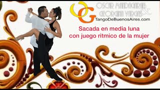 Sacada with medialuna and rhythmic crosses #TANGO VALS MILONGA with Georgina Vargas Oscar Mandagaran
