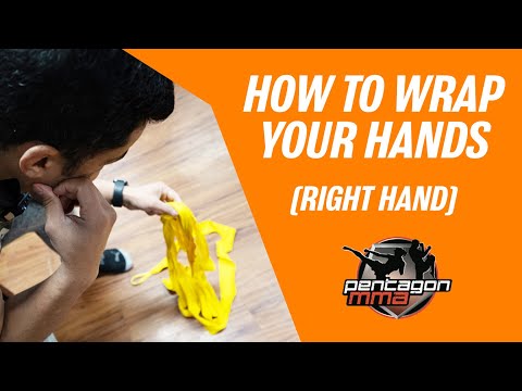 How to Wrap your Hands for Muay Thai, Boxing, mma, or Kickboxing - RIGHT HAND