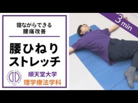 医学科 【腰痛改善】理学療法士が教える 寝ながらできる腰ひねりストレッチ（パーキンソン病の方向け）