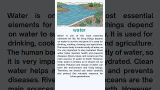 April 20,Water — The Most Precious Resource of Life #speakconfidentenglish #englishlanguage #english