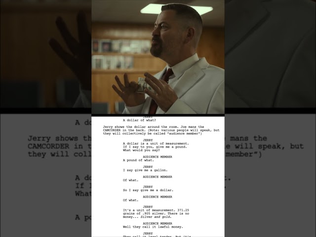 Script To Screen - 'There is no money...'