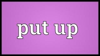 Put up Meaning
