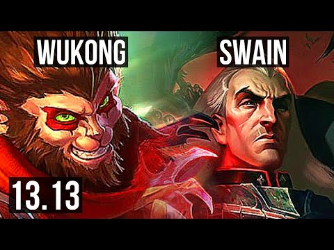WUKONG vs SWAIN (TOP) | 3.3M mastery, 2/0/6, 600+ games | NA Master | 13.13