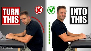Fix Your Desk Posture PERMANENTLY! [Tech Neck Pain Exercises]