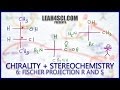 Fischer Projection Stereochemistry How To Find R And S Configurations FAST Chirality Vid 6