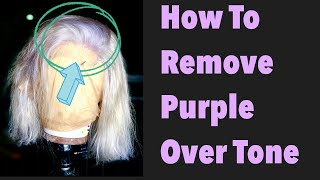 How To Remove Purple Over Tone From Blonde Hair