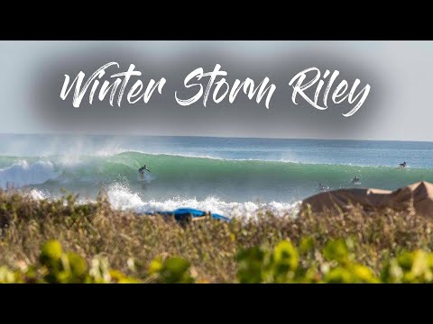 Surfing Winter Storm Riley - Delray Beach, FL - Drone Footage