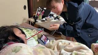 割りばしスタイラスでのスマホ操作