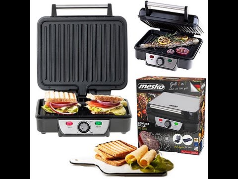 Sumuštinių keptuvas Mesko | Grilis | MS 3050 | Contact grill | 1800 W | Juodas/Nerūdijantis plienas video