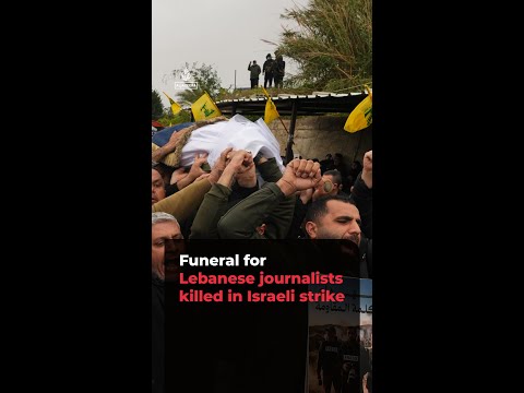 Funeral held for Lebanese journalists killed in Israeli strike | AJ#shorts