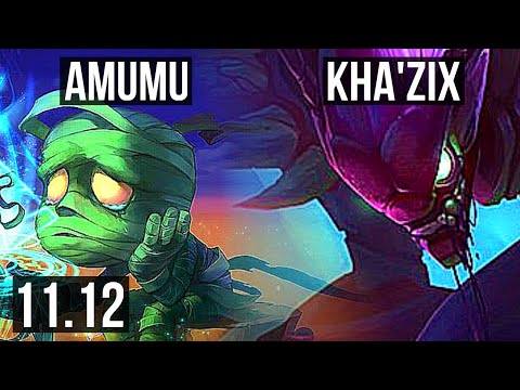 AMUMU vs KHA'ZIX (JUNGLE) (DEFEAT) | 2.4M mastery, 900+ games, 13/3/13 | BR Master | v11.12
