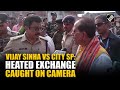 Bihar Deputy CM Vs Lakhisarai SP Heated Exchange Caught On Cam After Vijay Sinha S Convoy Attacked