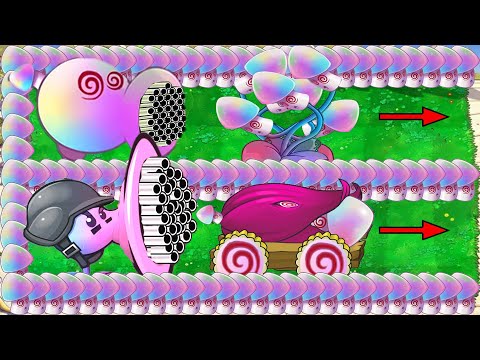 Hypno Peashooter x All Hypno Plants X Hypno Shroom vs Dr.Zomboss  Plants vs Zombies Hack