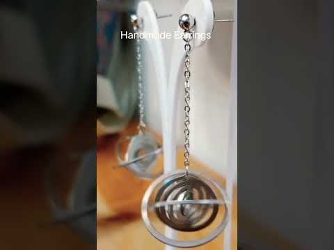 Handmade Earrings by Ivaya | ArtiCraft Store | Recycled stainless surgical steel Illusion Planet
