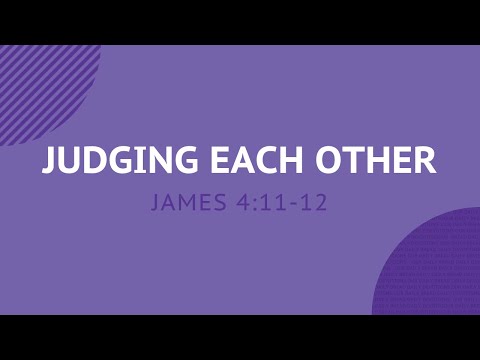Judging Each Other - Daily Devotion