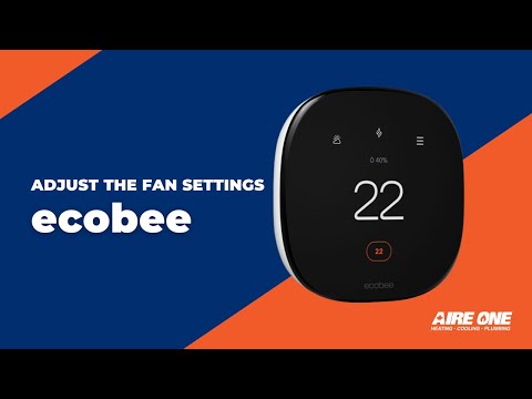 Part of a video titled Adjust the Fan Settings on Your ecobee - YouTube