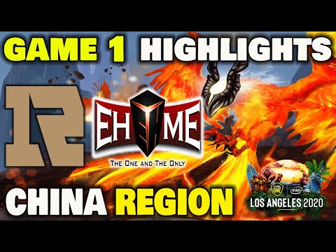ROYAL NEVER GIVE UP VS EHOME Game 1 Highlights ESL ONE Los Angeles 2020