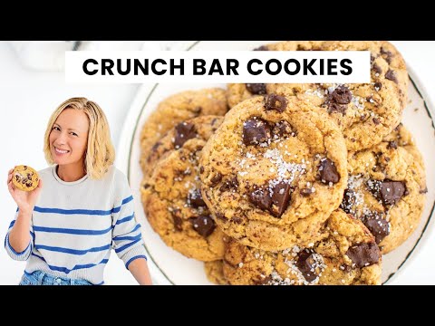 Crunch Bar Cookies - The Ultimate Chocolate Bar Cookie Recipe