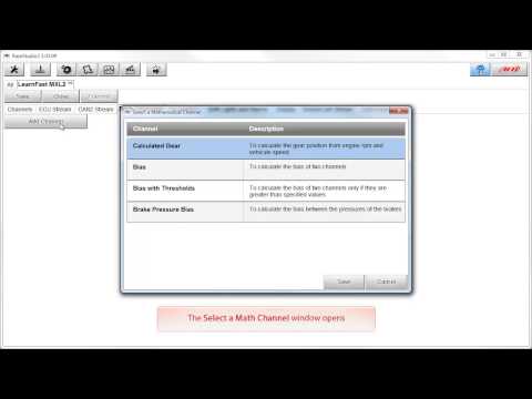 Race Studio 3 Basic Configuration Part 1 HD