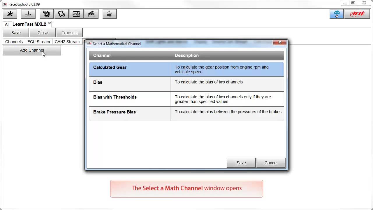 Race Studio 3 Basic Configuration Part 1 HD