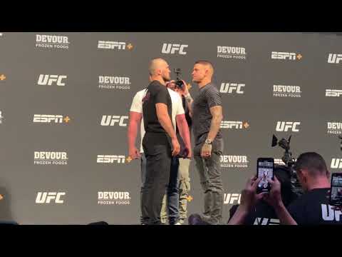 Khabib Nurmagomedov vs. Dustin Poirier Staredown - UFC 242