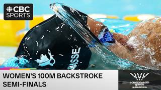 Women's 100m backstroke semi-finals featuring Kylie Masse, Madison Kryger and more in Glasgow
