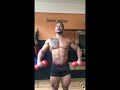 Muscle worship workout flex show