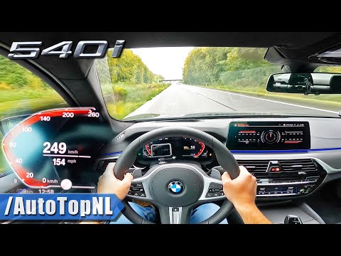 2021 BMW 5 Series G30 540i M Sport TOP SPEED on AUTOBAHN [NO SPEED LIMIT] by AutoTopNL