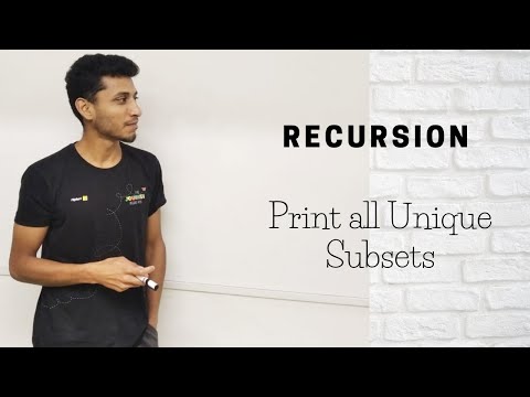 Print unique subsets And Variations