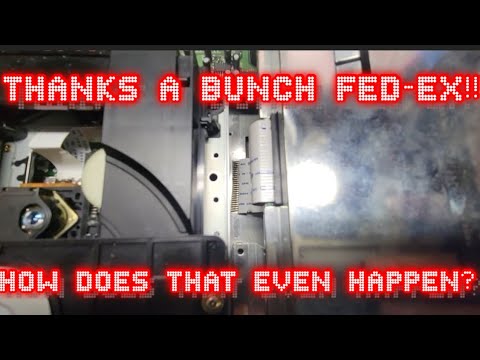 Sega CD Model 1 Re-Repair What did FedEx do?...use it as a soccer ball?