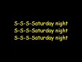Bay City Rollers Saturday Night Lyrics🌙🎵