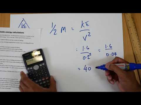 Part of a video titled Kinetic Energy Part 2 - Calculating Mass - YouTube