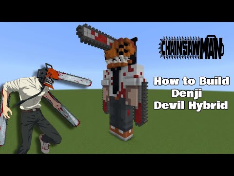 Minecraft | How To Build a Denji Statue From (Chainsaw Man)