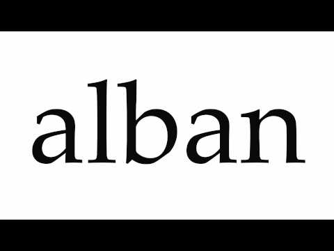 How to Pronounce alban
