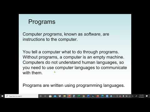Java Language Introduction to Computers computer basics programs and operating systems