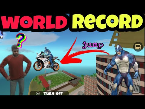Rope hero vice town gameplay | KTM bike long jump from highest building | rope hero vice town game