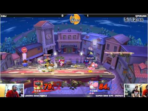 WBB #79  SJ Spirunk (Yoshi) vs GWJ (ROB)   Losers Semi Finals   Smash 4 Singles