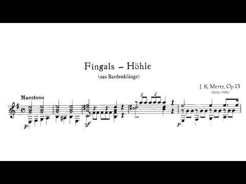 Johann Kaspar Mertz - Fingals-Höhle Op. 13 - Score Video (partitura)
