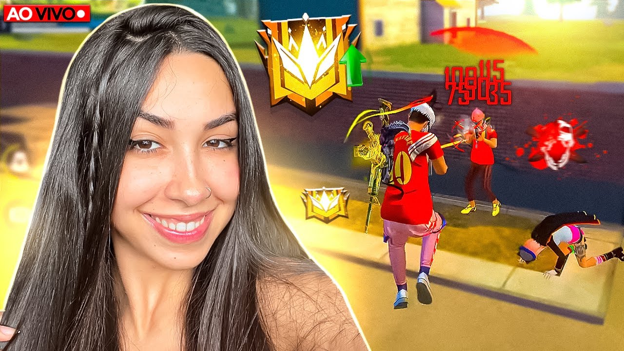 😍🔥 CHEGUEI NO TOP GLOBAL! 😍🔥 FREE FIRE AO VIVO ❤ LETHICIAX FF ❤
