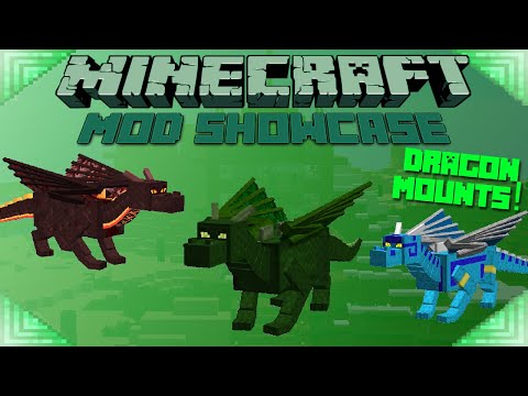 DRAGON MOUNTS (Minecraft Mod Showcase) RIDE DRAGONS