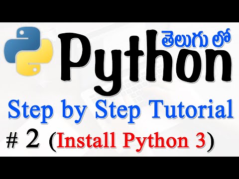 Python Tutorials For Beginners in Telugu Tutorial 2 How to Install Python 3