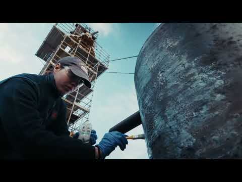 Lavori di Nave Amerigo Vespucci a La Spezia
